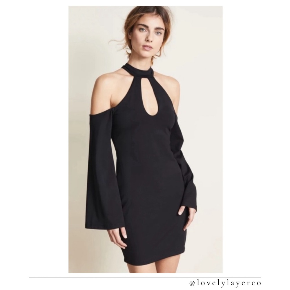 NWT Susana Monaco Open Shoulder Cutout Mini Dress